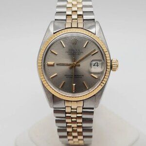 Rolex Ladies 31mm Midsize 18k SS Watch